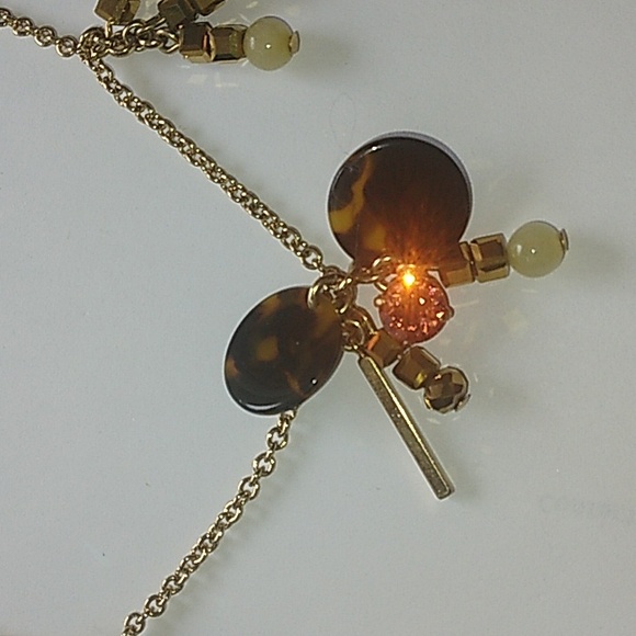 J. Crew Brulee Tortoise Matchstick Necklace PREPPY - Picture 6 of 8